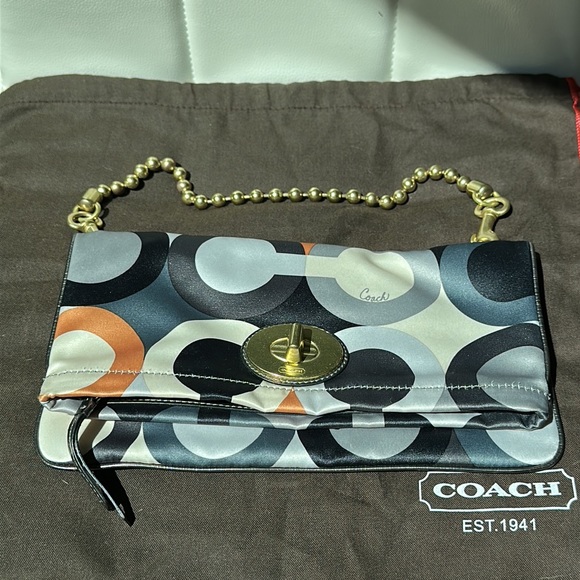 Coach Amanda fold over clutch purse bag shoulder bag. - Picture 1 of 10